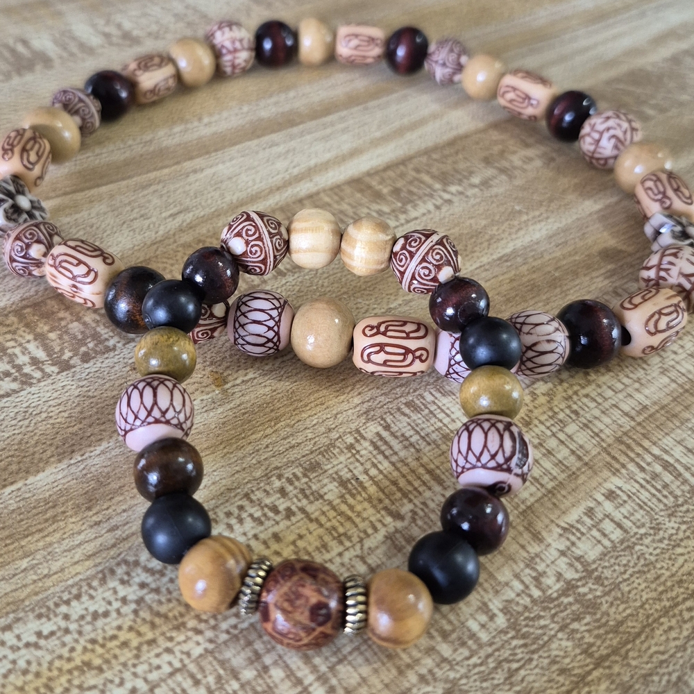 Handcrafted Mens Tibeton Neclace/Braclet Set! - Picture 5 of 7